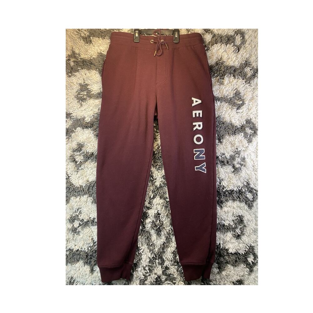 Aéropostale Women's Burgundy Jogger Pants M Athleisure